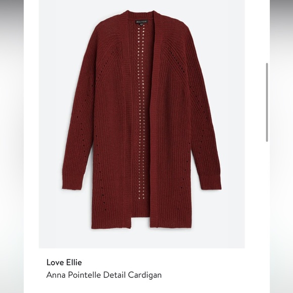 Love Ellie Sweaters - NWT Love Ellie Burgundy Open Cardigan